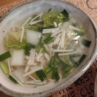 えのきと白菜のスープ